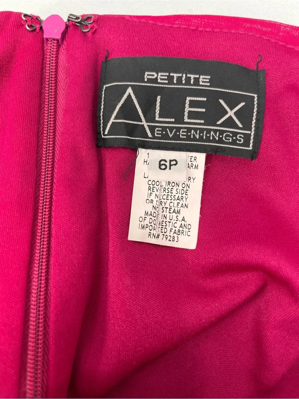 Alex Evenings Sparkling Fuchsia Cold Shoulder Gown